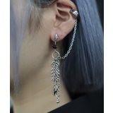 Ａシルバー | ロゴチャーム２ｗａｙピアス | axes femme