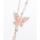 薔薇装飾蝶々ネックレス | axes femme | 詳細画像3