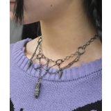 黒 | シルバー・ブレットネックレス | axes femme