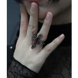 赤 | ジュエルダーククロスリング | axes femme