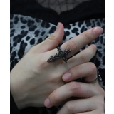 黒 | ジュエルダーククロスリング | axes femme