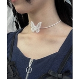 白 | 蝶々レースワッペンチョーカー | axes femme