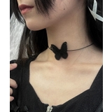 黒 | 蝶々レースワッペンチョーカー | axes femme