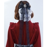 黒 | レースフリル×リボンバレッタ | axes femme