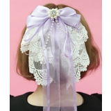 ラベンダー | レースフリル×リボンバレッタ | axes femme