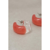 BICOLOR CLEAR HOOP EARRINGS | AZUL BY MOUSSY | 詳細画像1