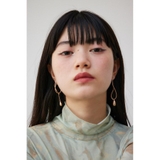ダルメタルアシンメトリードロップモチーフピアス | AZUL BY MOUSSY | 詳細画像2