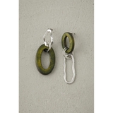 WOOD×METAL ASYMMETRY EARRINGS | AZUL BY MOUSSY | 詳細画像1 