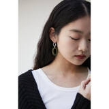 GRN | WOOD×METAL ASYMMETRY EARRINGS | AZUL BY MOUSSY