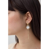 L/GLD1 | クリアメタルアシンメトリーピアス | AZUL BY MOUSSY
