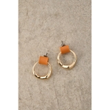 ORG | FAUX LEATHER × METAL EARRINGS | AZUL BY MOUSSY