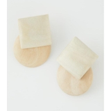 SQUARE CIRCLE WOOD EARRINGS | AZUL BY MOUSSY | 詳細画像1 