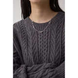 SLV | Uチェーンラインストーンネックレス | AZUL BY MOUSSY