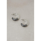 GRY | BICOLOR CLEAR HOOP EARRINGS | AZUL BY MOUSSY
