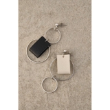 WHT | BICOLOR FAUX LEATHER EARRINGS | AZUL BY MOUSSY