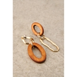WOOD×METAL ASYMMETRY EARRINGS | AZUL BY MOUSSY | 詳細画像8 