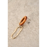 WOOD×METAL ASYMMETRY EARRINGS | AZUL BY MOUSSY | 詳細画像11 