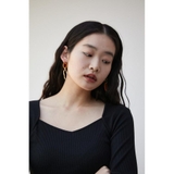 WOOD×METAL ASYMMETRY EARRINGS | AZUL BY MOUSSY | 詳細画像14 