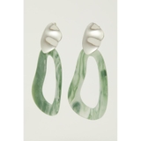 MARBLE ACRYL ROUND EARRINGS | AZUL BY MOUSSY | 詳細画像2 