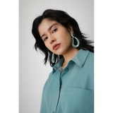 MARBLE ACRYL ROUND EARRINGS | AZUL BY MOUSSY | 詳細画像7 