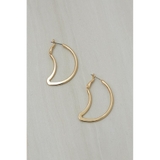 L/GLD1 | CRESCENT MOON HOOP EARRINGS | AZUL BY MOUSSY