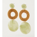 MARBLE ROUND RATTAN EARRINGS | AZUL BY MOUSSY | 詳細画像9 