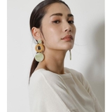MARBLE ROUND RATTAN EARRINGS | AZUL BY MOUSSY | 詳細画像14 