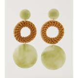 MARBLE ROUND RATTAN EARRINGS | AZUL BY MOUSSY | 詳細画像8 