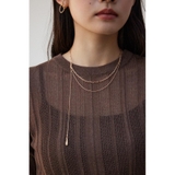 ダルメタルアシンメトリードロップモチーフネックレス | AZUL BY MOUSSY | 詳細画像1