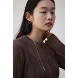 ダルメタルアシンメトリードロップモチーフネックレス | AZUL BY MOUSSY | 詳細画像2