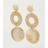 MARBLE ROUND RATTAN EARRINGS | AZUL BY MOUSSY | 詳細画像2 