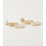 MARBLE ROUND RATTAN EARRINGS | AZUL BY MOUSSY | 詳細画像3 