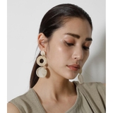 MARBLE ROUND RATTAN EARRINGS | AZUL BY MOUSSY | 詳細画像7 