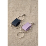 BICOLOR FAUX LEATHER EARRINGS | AZUL BY MOUSSY | 詳細画像12