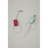 フェイクレザーバイカラーアシンメトリーピアス | AZUL BY MOUSSY | 詳細画像8 