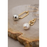 パール×メタルボールアシンメトリーピアス | AZUL BY MOUSSY | 詳細画像4 