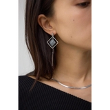 柄BLK5 | アクリル×メタルアシンメトリーピアス | AZUL BY MOUSSY