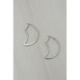 SLV | CRESCENT MOON HOOP EARRINGS | AZUL BY MOUSSY
