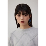 D/BLU3 | バイカラーフェイクレザーピアス | AZUL BY MOUSSY