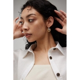 MIX MATERIAL RING EARRINGS | AZUL BY MOUSSY | 詳細画像8 