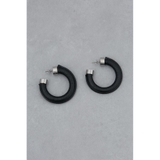 BLK | フェイクレザービッグフープピアス | AZUL BY MOUSSY