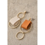 ORG | BICOLOR FAUX LEATHER EARRINGS | AZUL BY MOUSSY