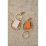 BICOLOR FAUX LEATHER EARRINGS | AZUL BY MOUSSY | 詳細画像18