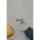 BICOLOR FAUX LEATHER EARRINGS | AZUL BY MOUSSY | 詳細画像8