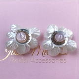 ホワイトフラワーBigモチーフピアス | BACKYARD FAMILY | 詳細画像2 