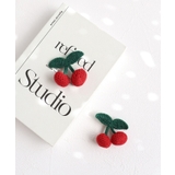 Rora チェリー ニット ヘアクリップ ２個セット | BACKYARD FAMILY | 詳細画像9 