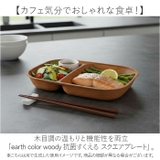 earth color woody 抗菌すくえる スクエアプレート | BACKYARD FAMILY | 詳細画像2 
