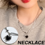 ブラックハート デザインチェーンネックレス | BACKYARD FAMILY | 詳細画像1 