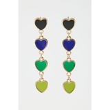 柄BLK5 | カラフルハート4連ピアス | RODEO CROWNS WIDE BOWL