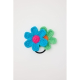 柄BLU5 | フラワーニットヘアゴム | RODEO CROWNS WIDE BOWL